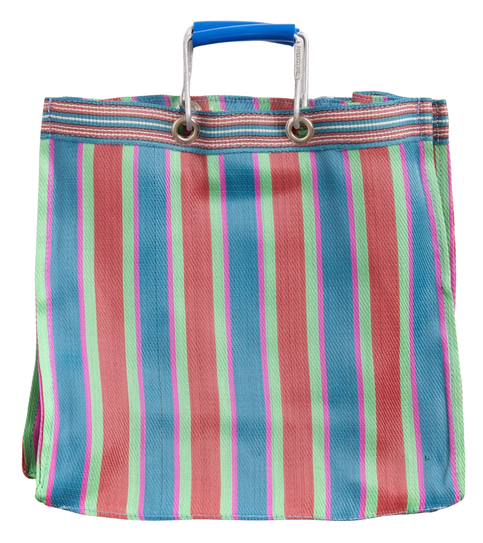 Stripe Tote Bag Square - Red x Blue