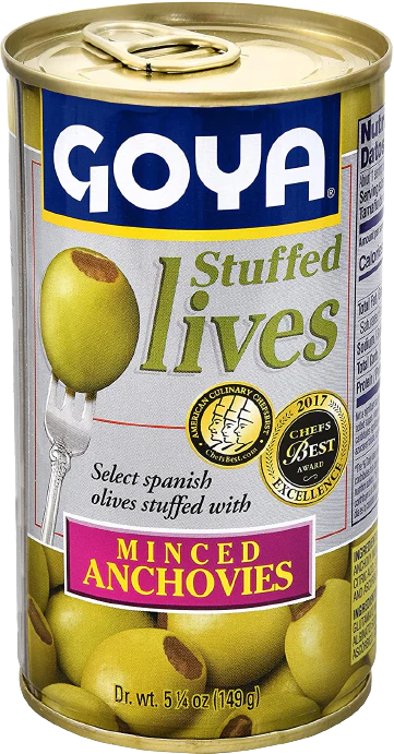 Olives Stuffed with Minced Anchovies