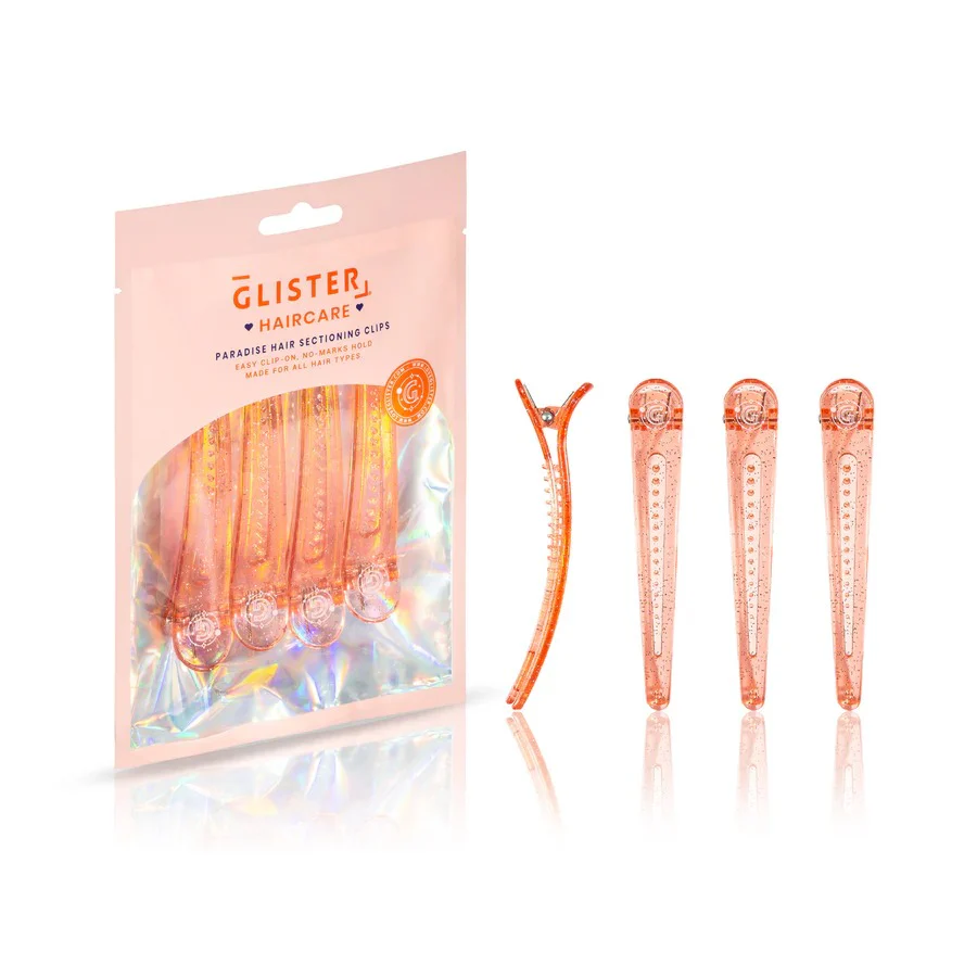 Styling & Sectioning Pro Hair Clips Orange (4 CT) - Image 6