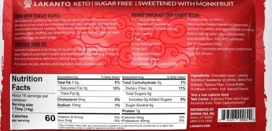 Sugar Free Chocolate Chips - Image 4