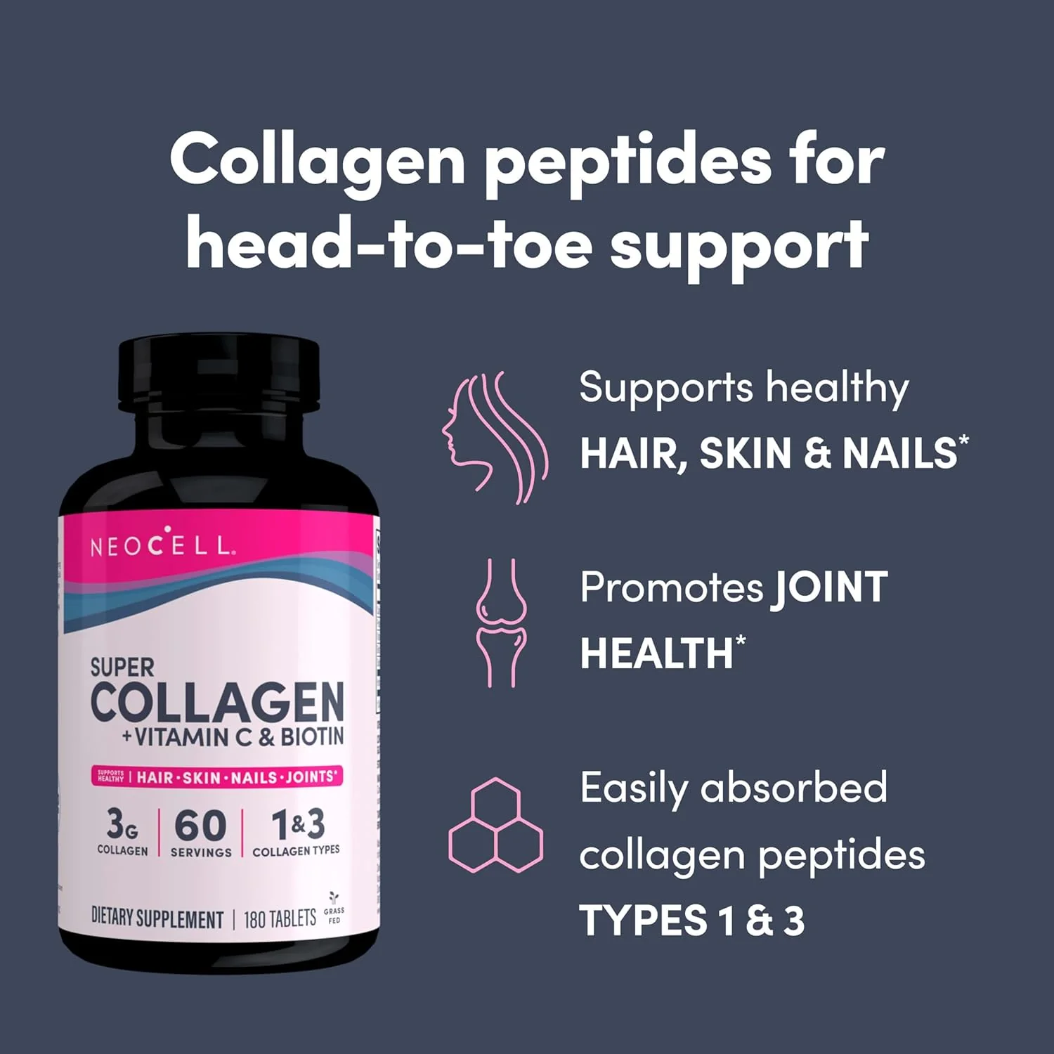 Super Collagen + Vitamin C & Biotin - Image 3