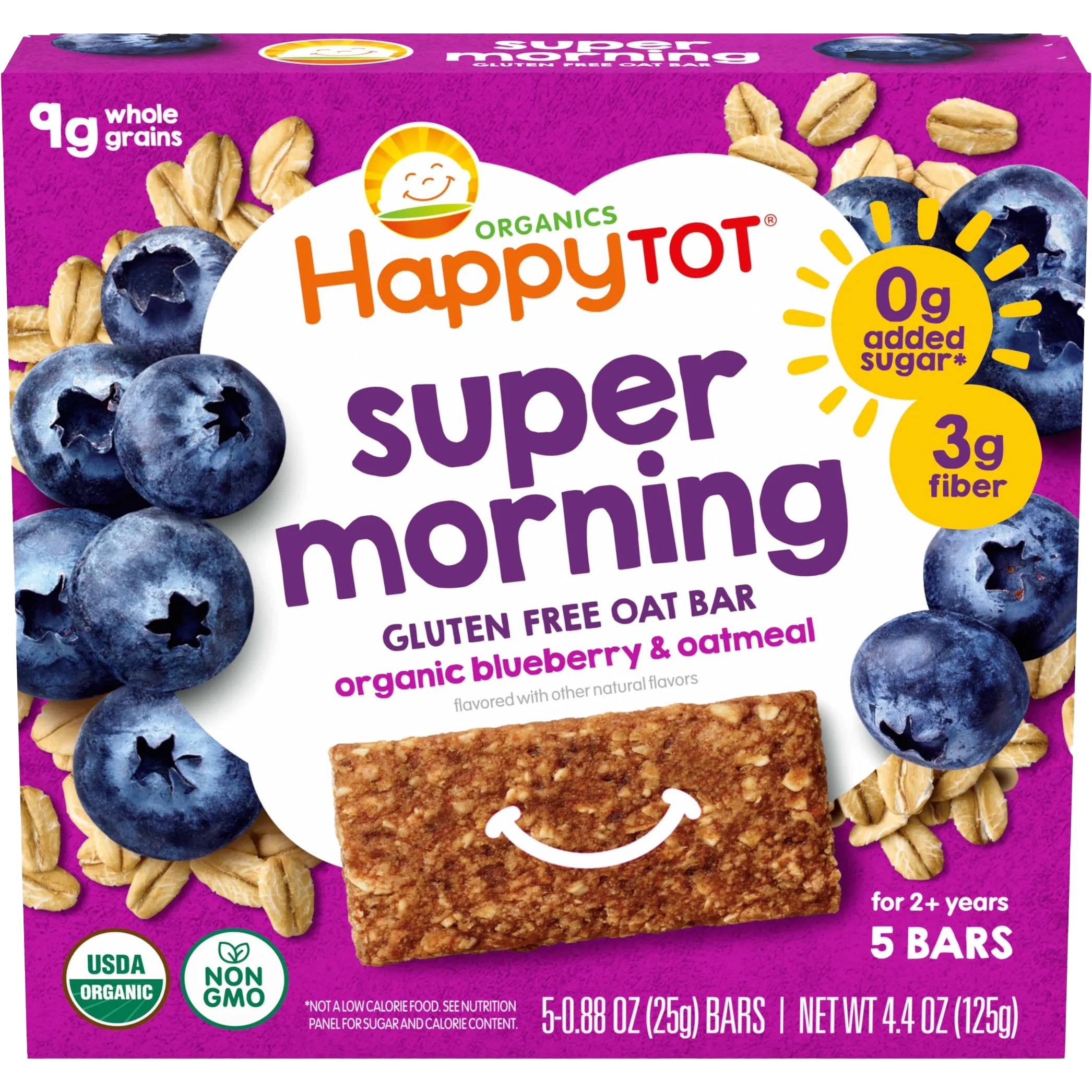 Super Morning Organic Blueberry & Oatmeal Oat Bars (5 CT)