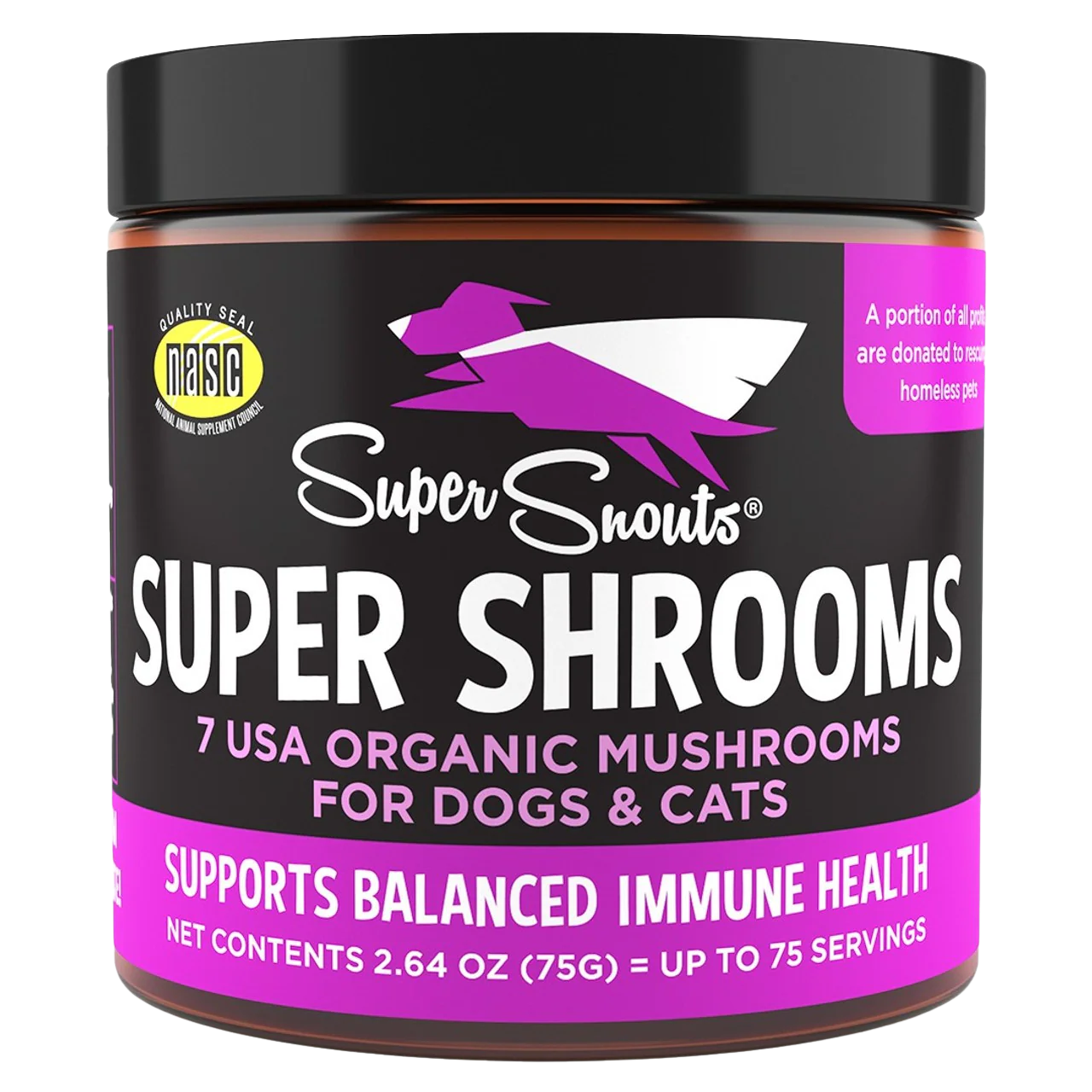 Super Shrooms Mushroom Immune Support Supplement for Dogs and Cats