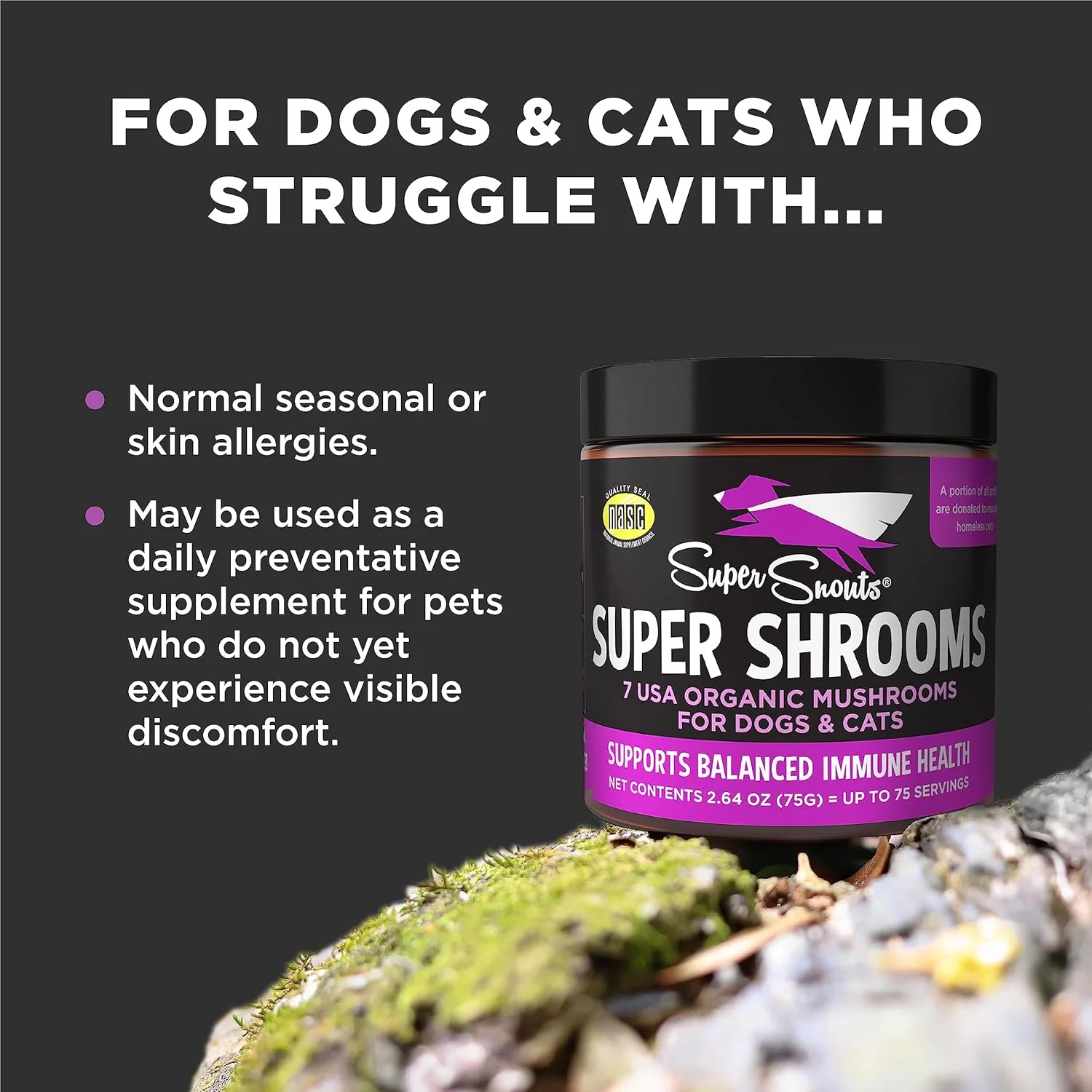 Super Shrooms Mushroom Immune Support Supplement for Dogs and Cats - Image 2