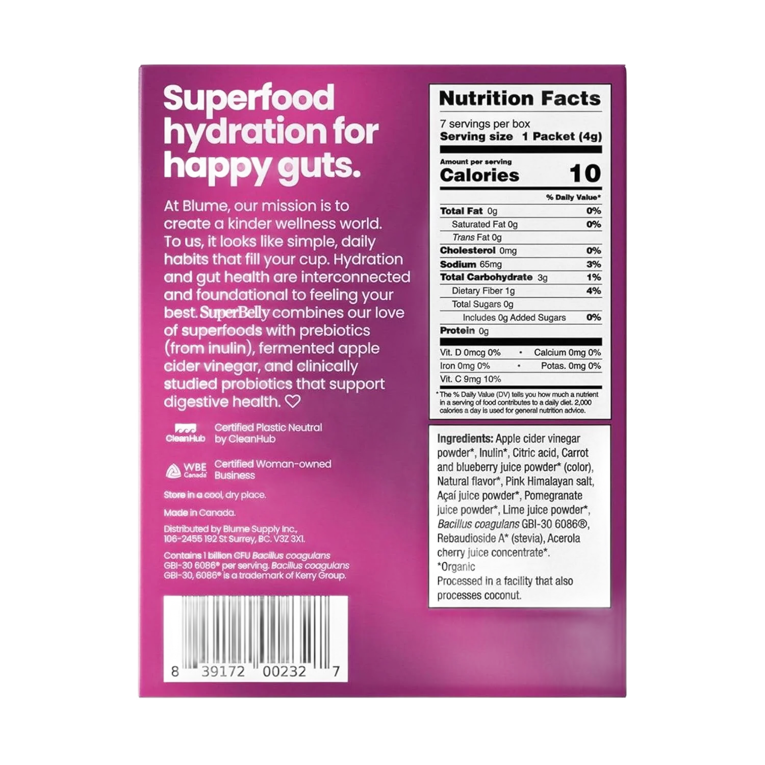 Superbelly Acai Hydration Powder (7 Packets) - Image 4