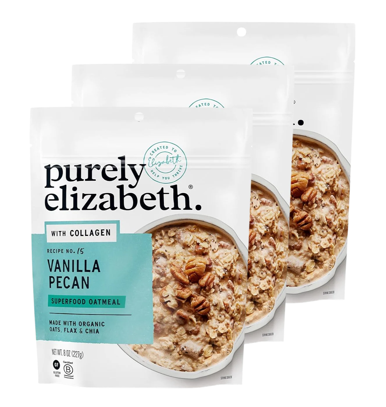 Superfood Oatmeal with Collagen - Vanilla Pecan (3 Pack)