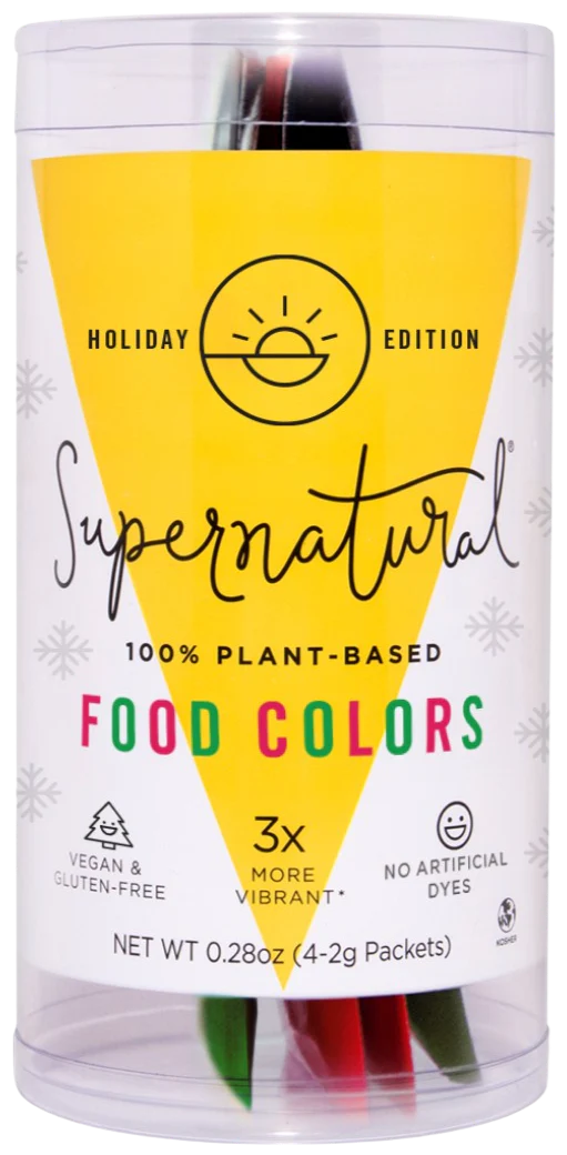 Plant-Based Holiday Food Coloring (4 Packets)