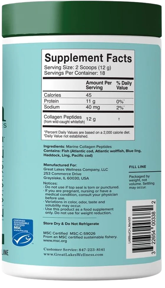 Sustainable Marine Collagen Peptides for Skin, Hair, Nails, Joints & Digestion - Unflavored - Image 3