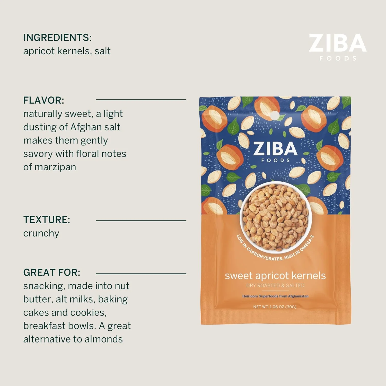 Sweet Apricot Kernels (6 Pack) - Image 4