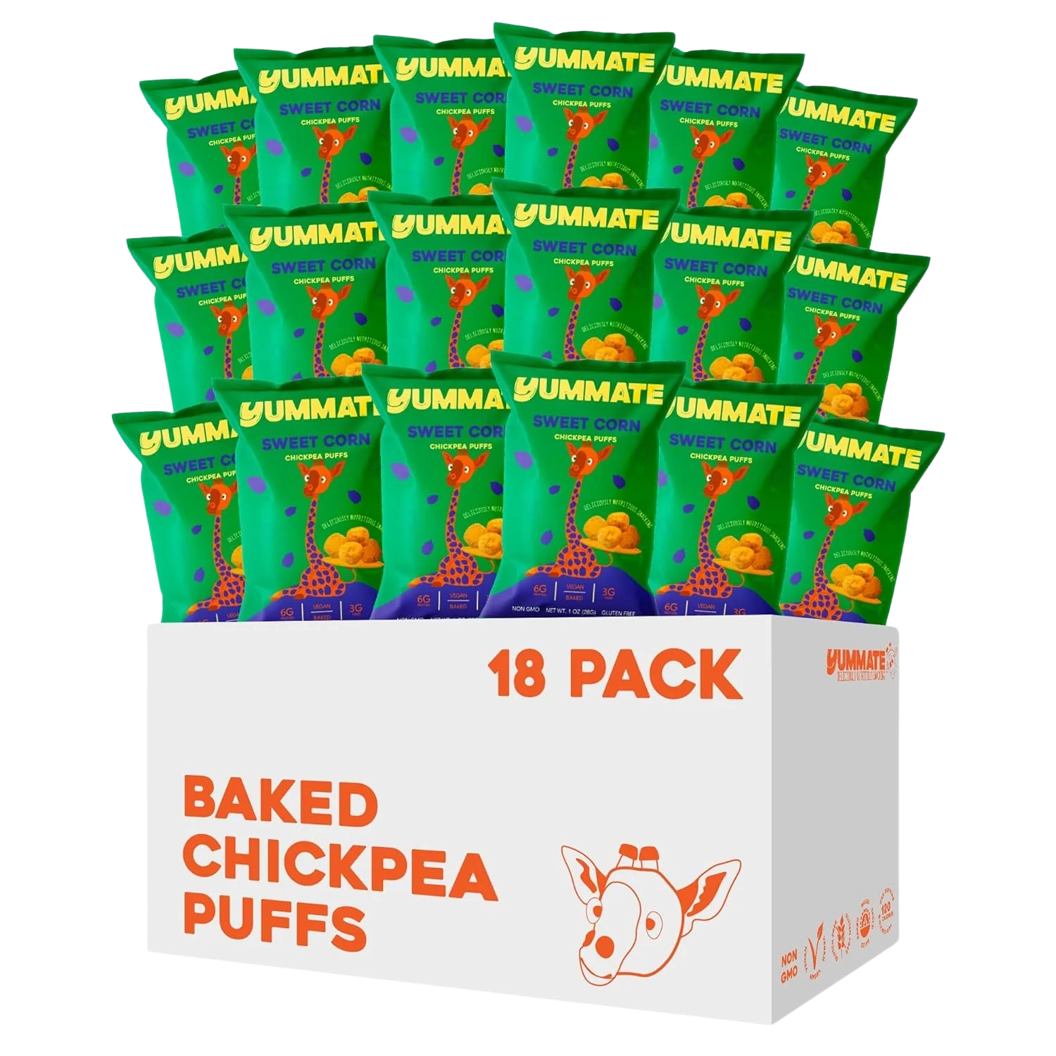 Sweet Corn Chickpea Puffs (18 Pack)