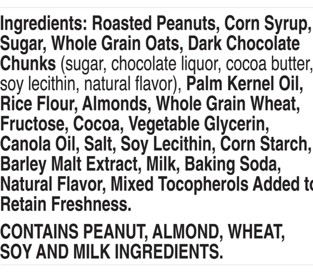 Sweet N Salty Dark Chocolate Peanut Almond Granola Bar (18 Pack) - Image 2