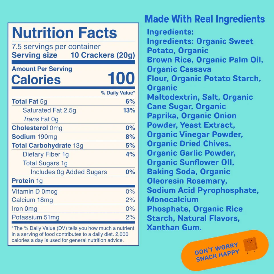 Cheddar Chive Sweet Potato Crackers - Image 4