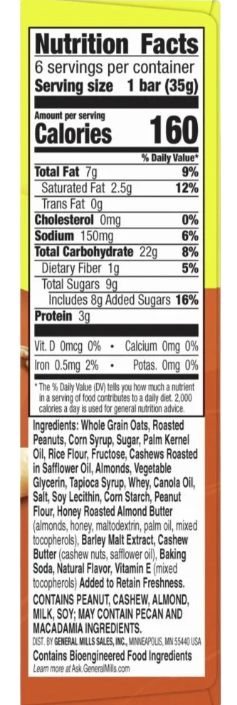 Sweet & Salty Chewy Nut Granola Bars - Roasted Mixed Nut (6 CT) - Image 2