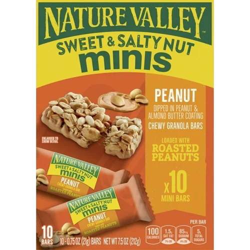 Sweet & Salty Minis Chewy Granola Bars - Peanut (10 CT)