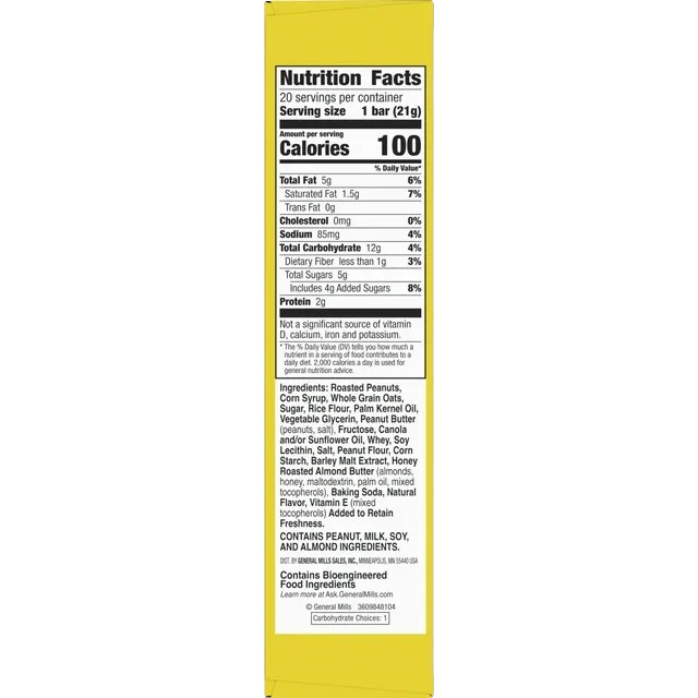 Sweet & Salty Nut Chewy Granola Bars - Peanut (20 CT) - Image 2