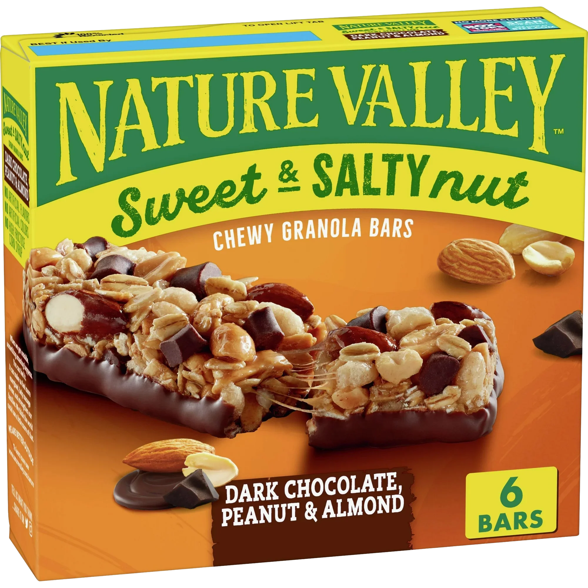Sweet & Salty Nut Granola Bars Peanut Almond Dark Chocolate (6 CT)