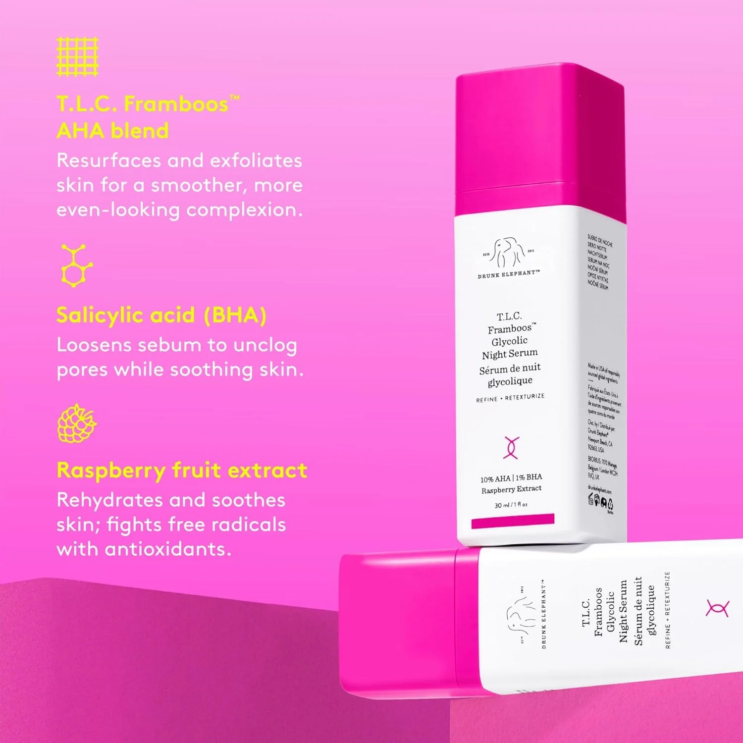 T.L.C. Framboos Glycolic Night Serum - Image 2