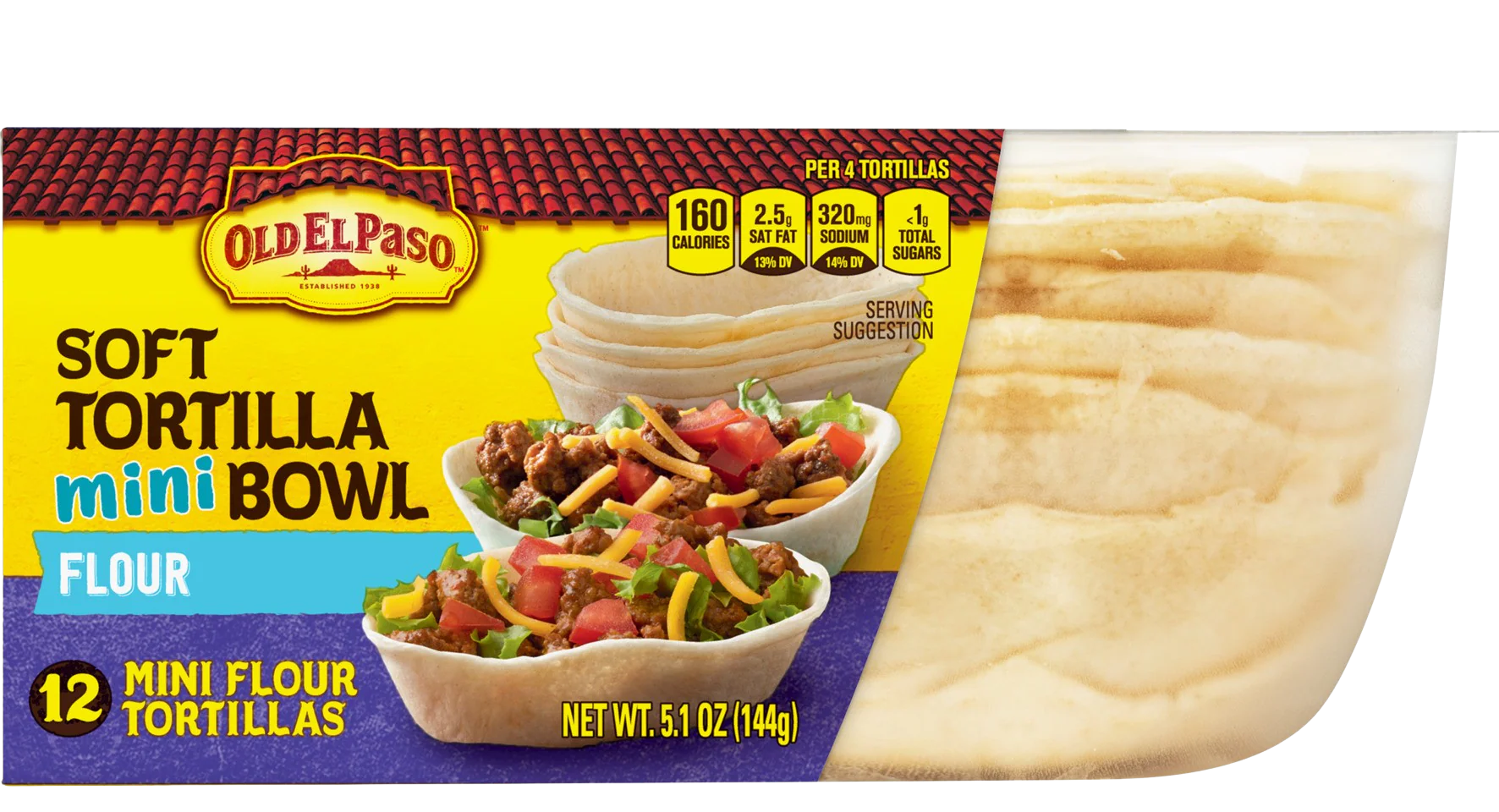 Taco Boats Stand 'N' Stuff Mini Flour Tortilla (12CT)