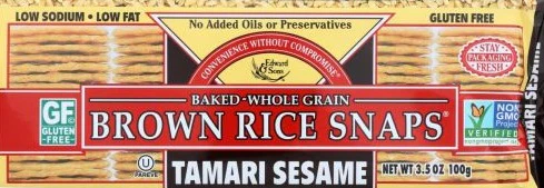 Tamari Sesame Brown Rice Snaps