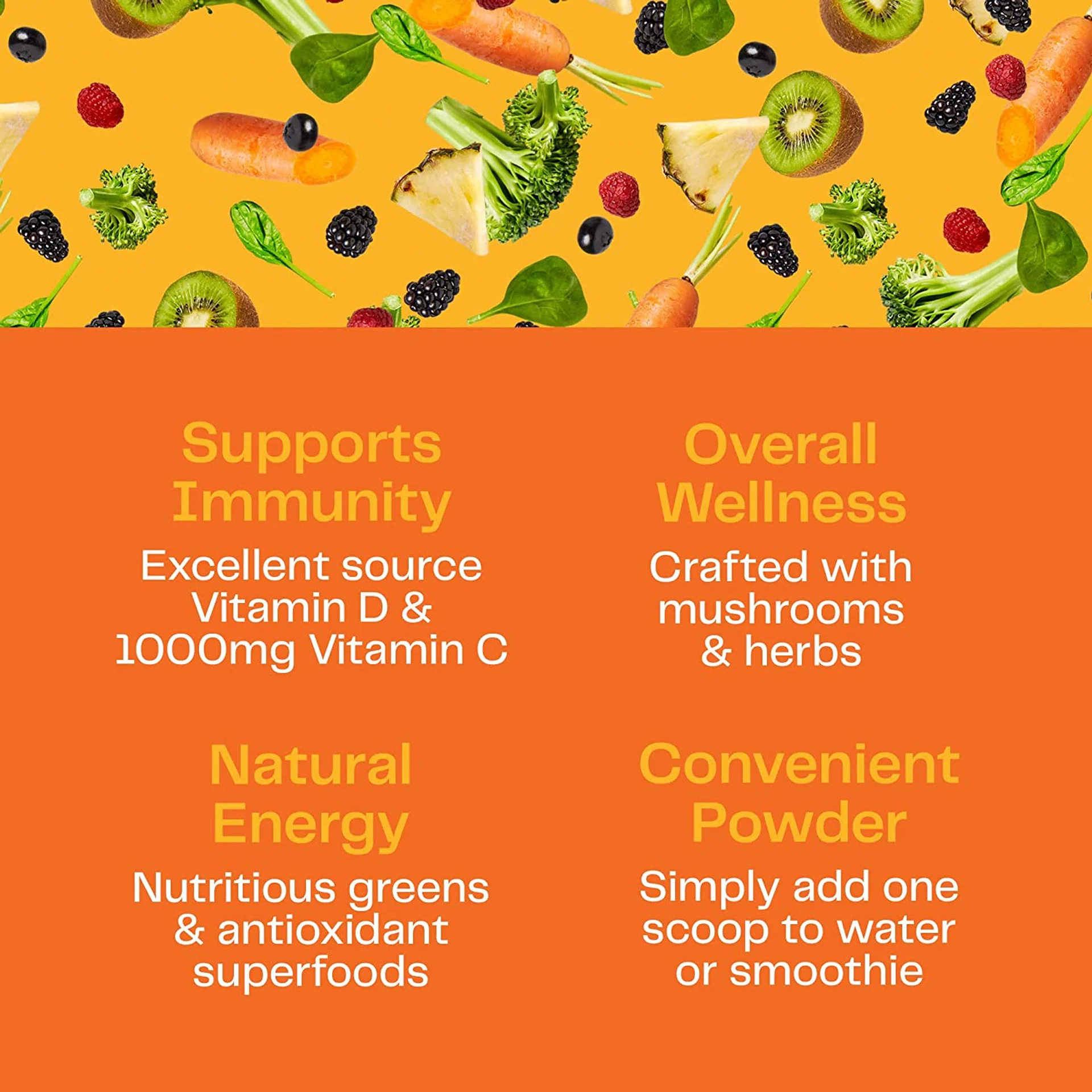 Tangerine Immunity Green Superfood Powder - Image 3