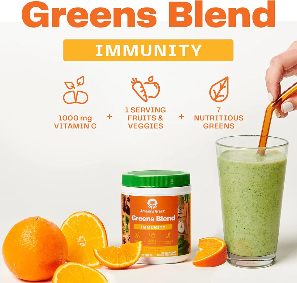 Tangerine Immunity Green Superfood Powder - Image 4