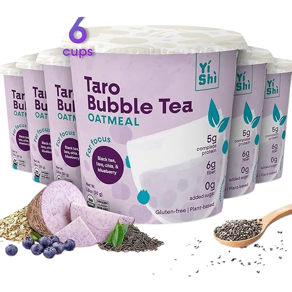 Taro Bubble Tea Oatmeal (6 Pack)
