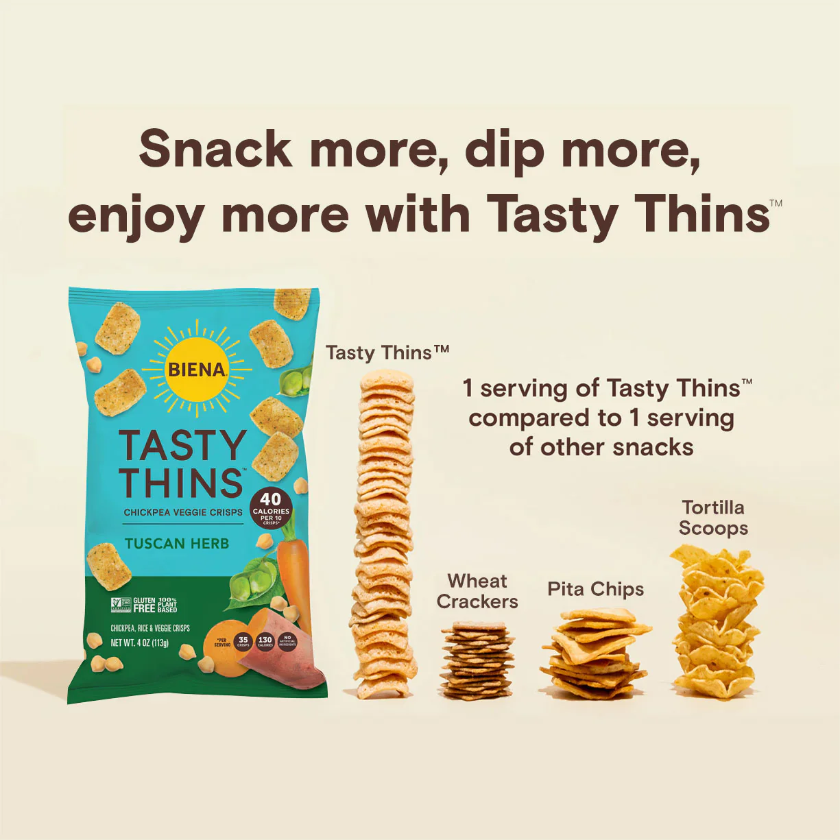 Tasty Thins Tuscan Herb Chips - Image 2