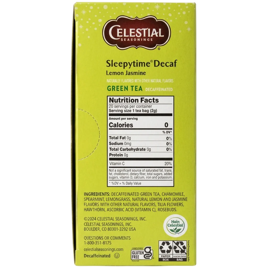Sleepytime Decaf Lemon Jasmine Green Tea (20 CT) - Image 2