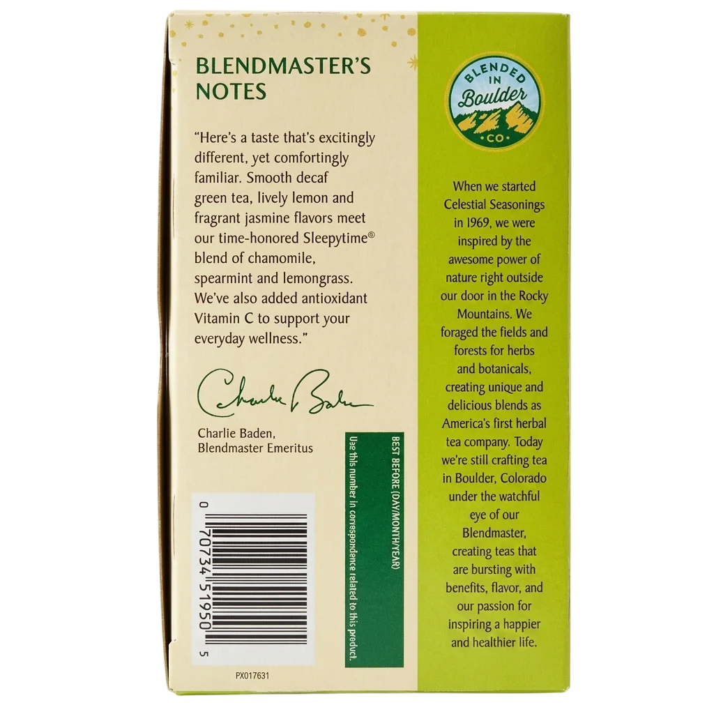 Sleepytime Decaf Lemon Jasmine Green Tea (20 CT) - Image 3