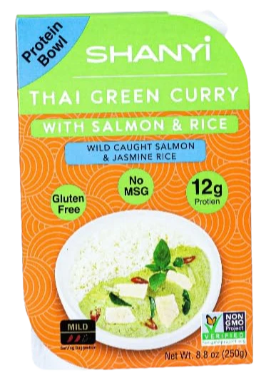 Thai Green Curry with Salmon & Rice