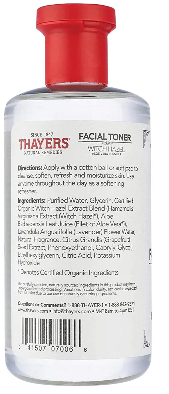 Witch Hazel Facial Toner With Aloe Vera Formula Alcohol-Free Lavendar - Image 2