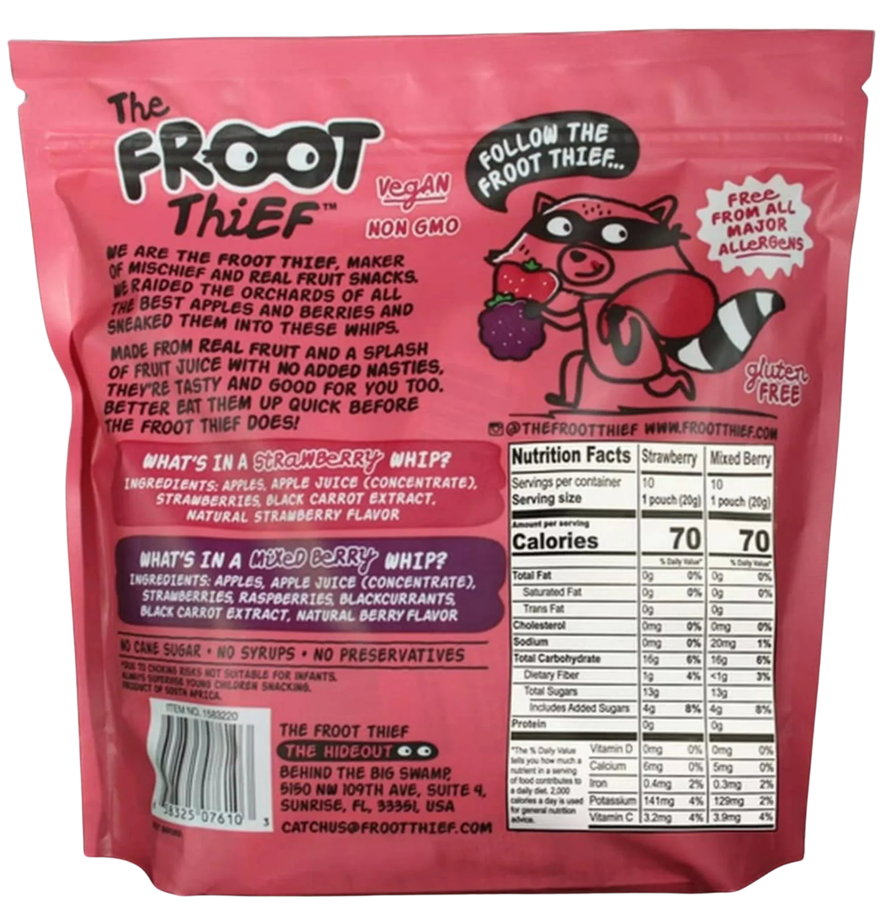 The Froot Thief Strawberry Real Fruit Whips (5 Packs) - Image 2
