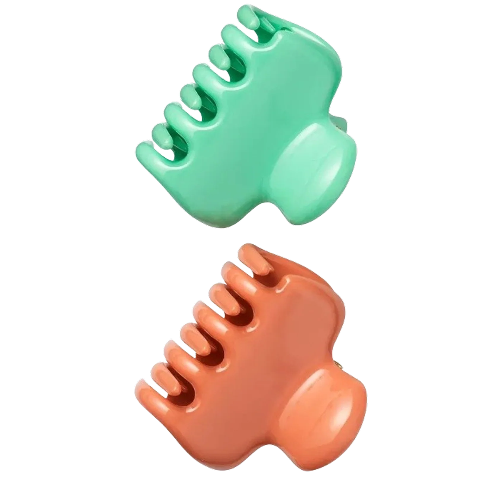 The Mini Claw Clips - Mint And Coral