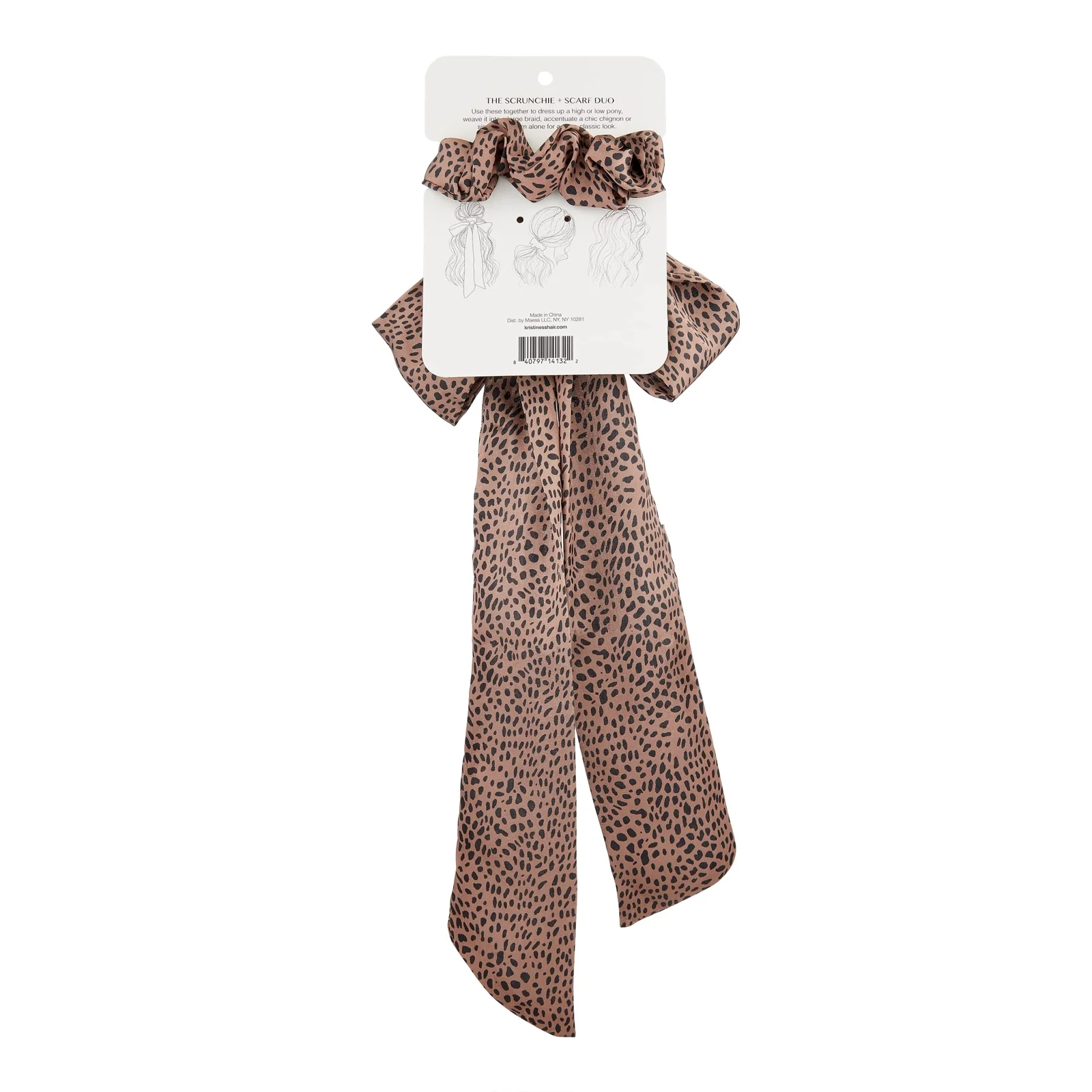 The Scrunchie + Scarf Set - Cheetah - Image 3