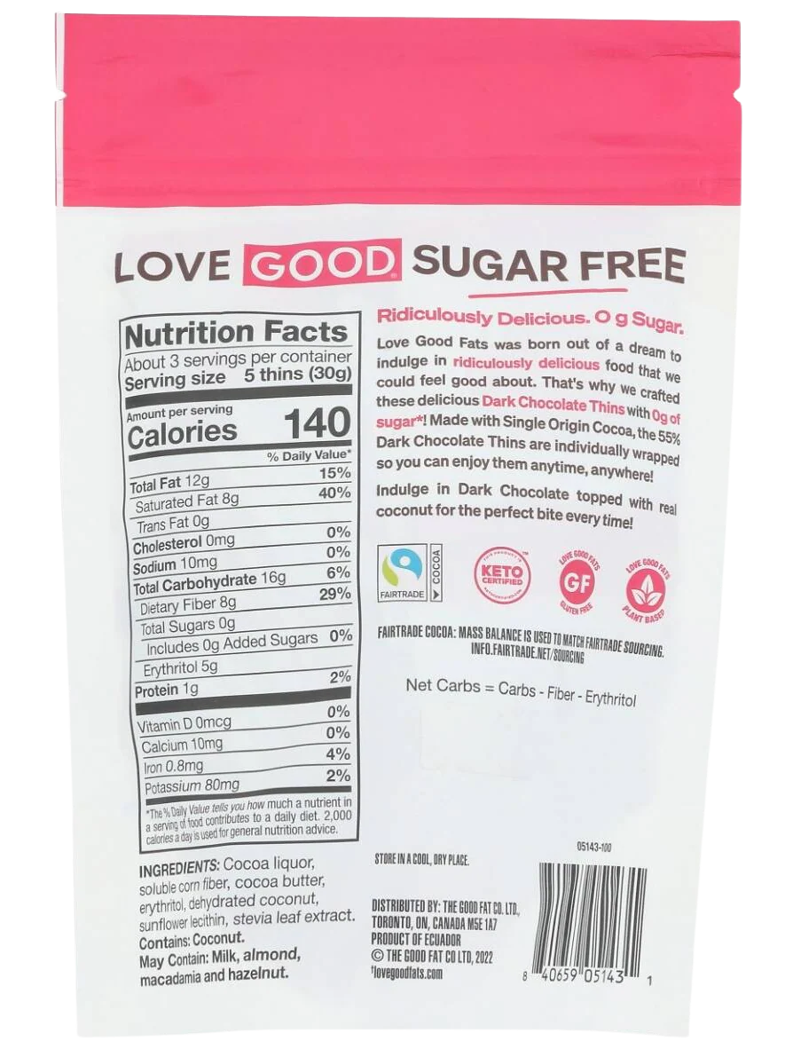Sugar Free Thins Coconut Chocolate Cookies - Image 2