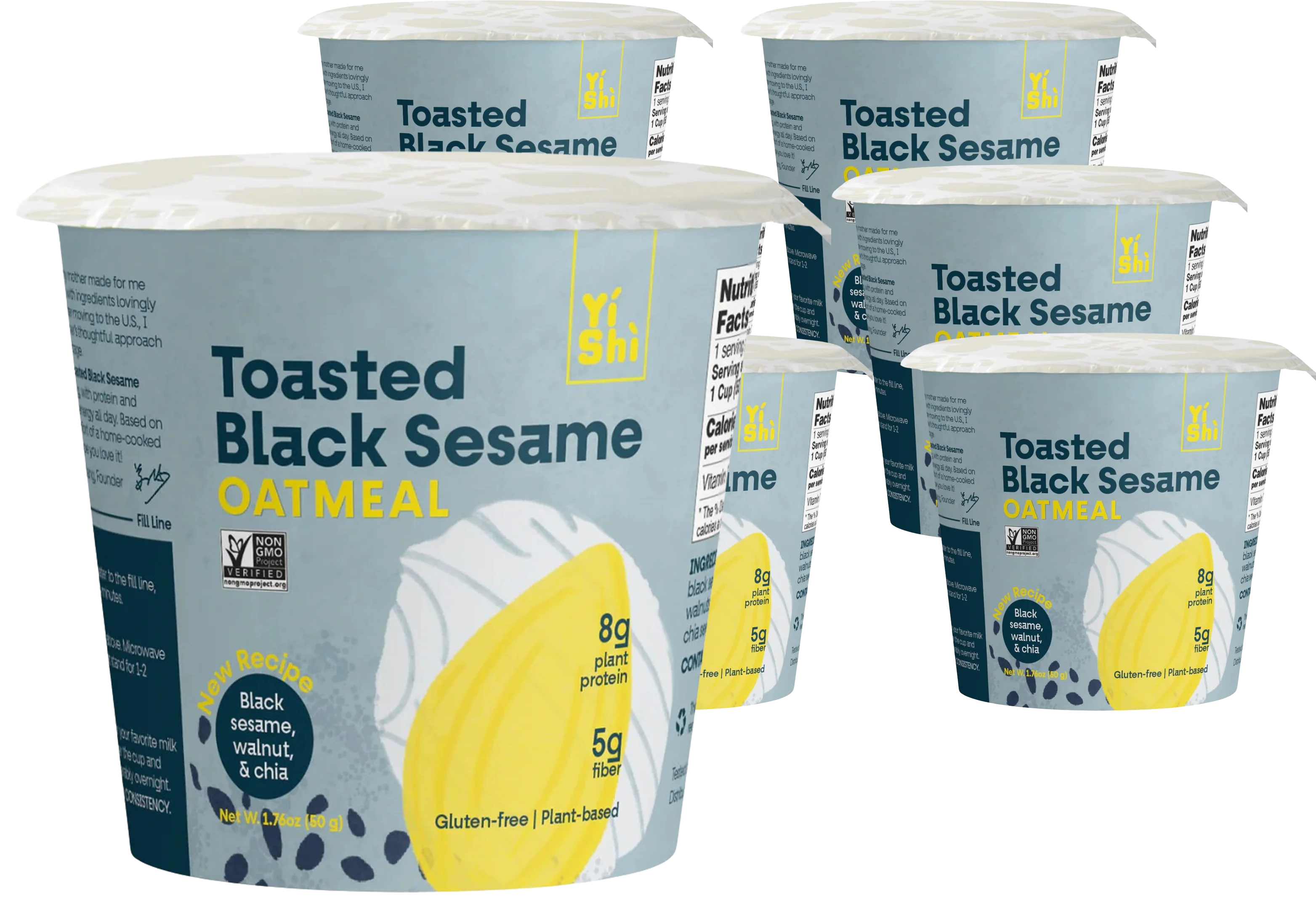 Toasted Black Sesame Oatmeal (6 Pack)