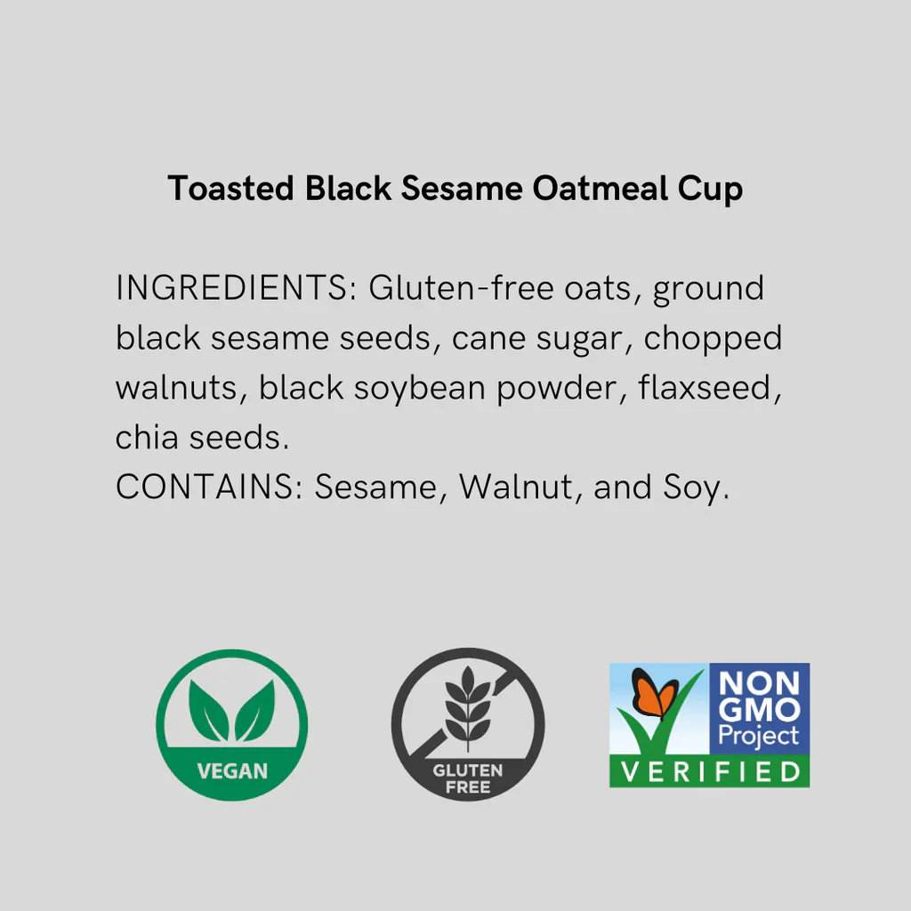 Toasted Black Sesame Oatmeal (6 Pack) - Image 3
