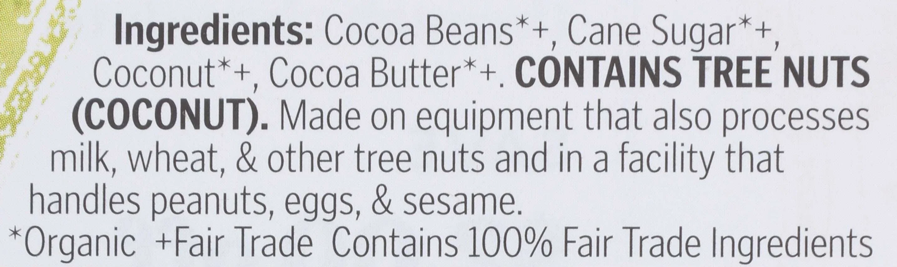 Toasted Coconut Dark Chocolate Bar - Image 2