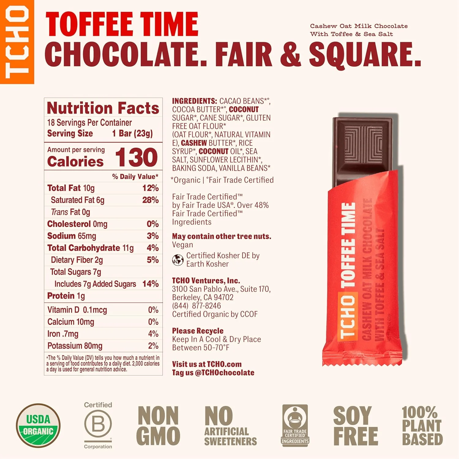 Toffee Time Chocolate Bar (18 CT) - Image 5
