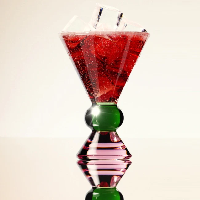 Totem Glass - Green & Pink - Image 2