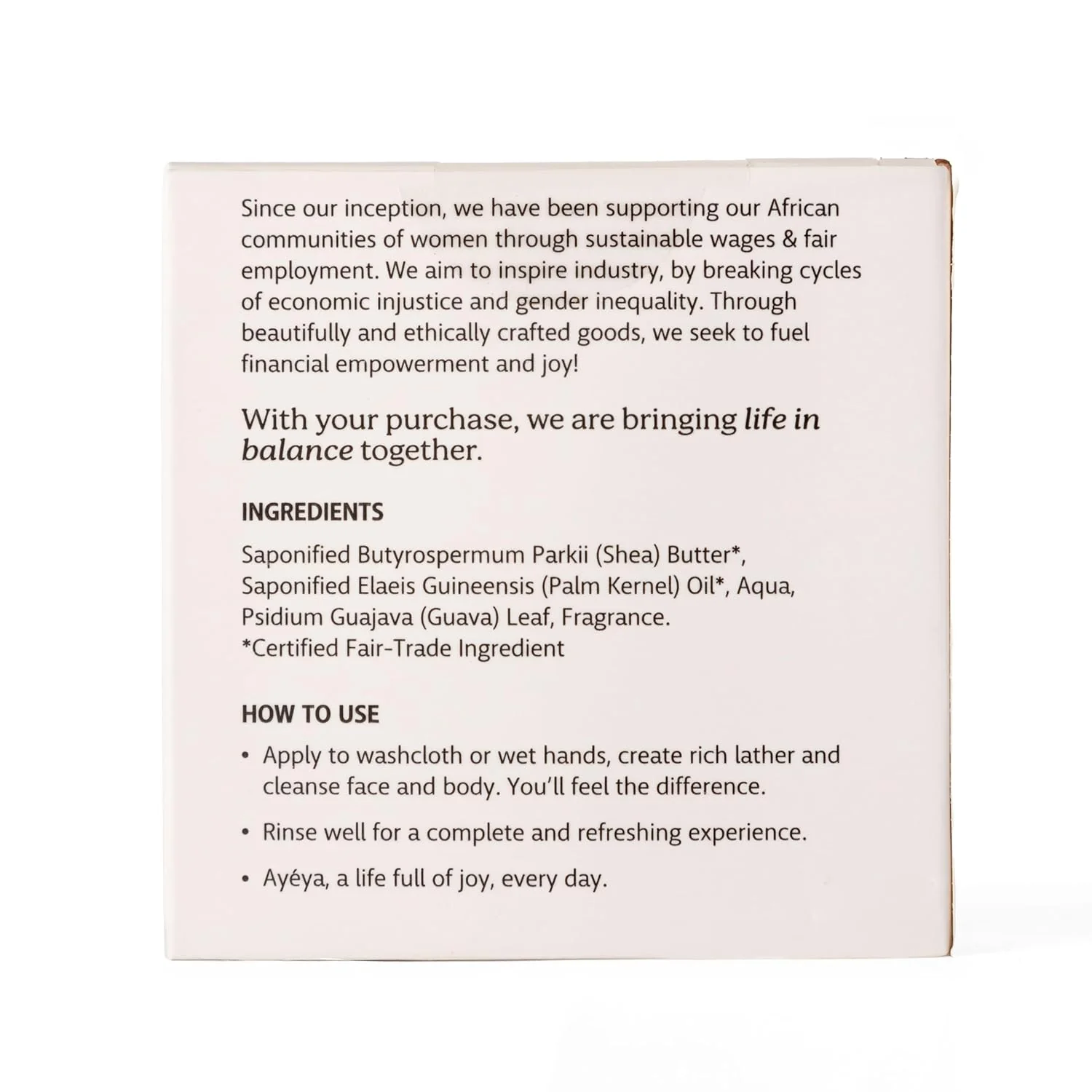 Traditional African Black Soap Bar - Peace - Image 2
