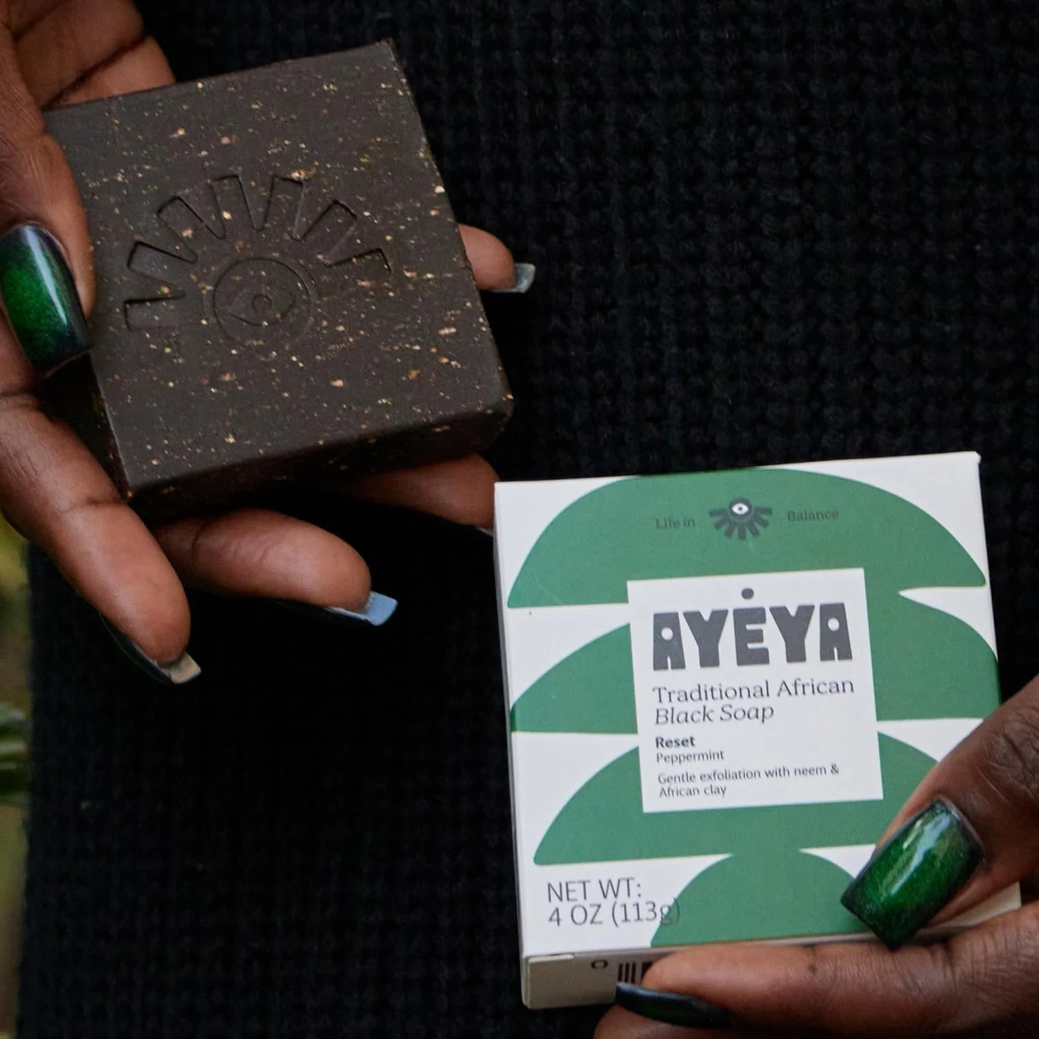Traditional African Black Soap Bar - Reset - Image 2