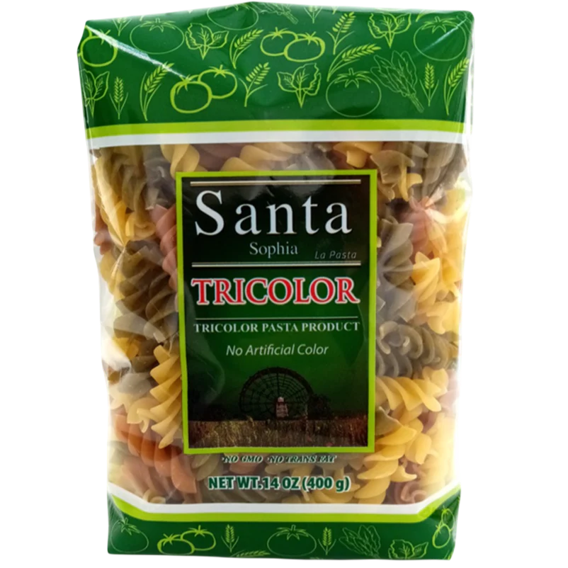 Tricolor Pasta Spirals