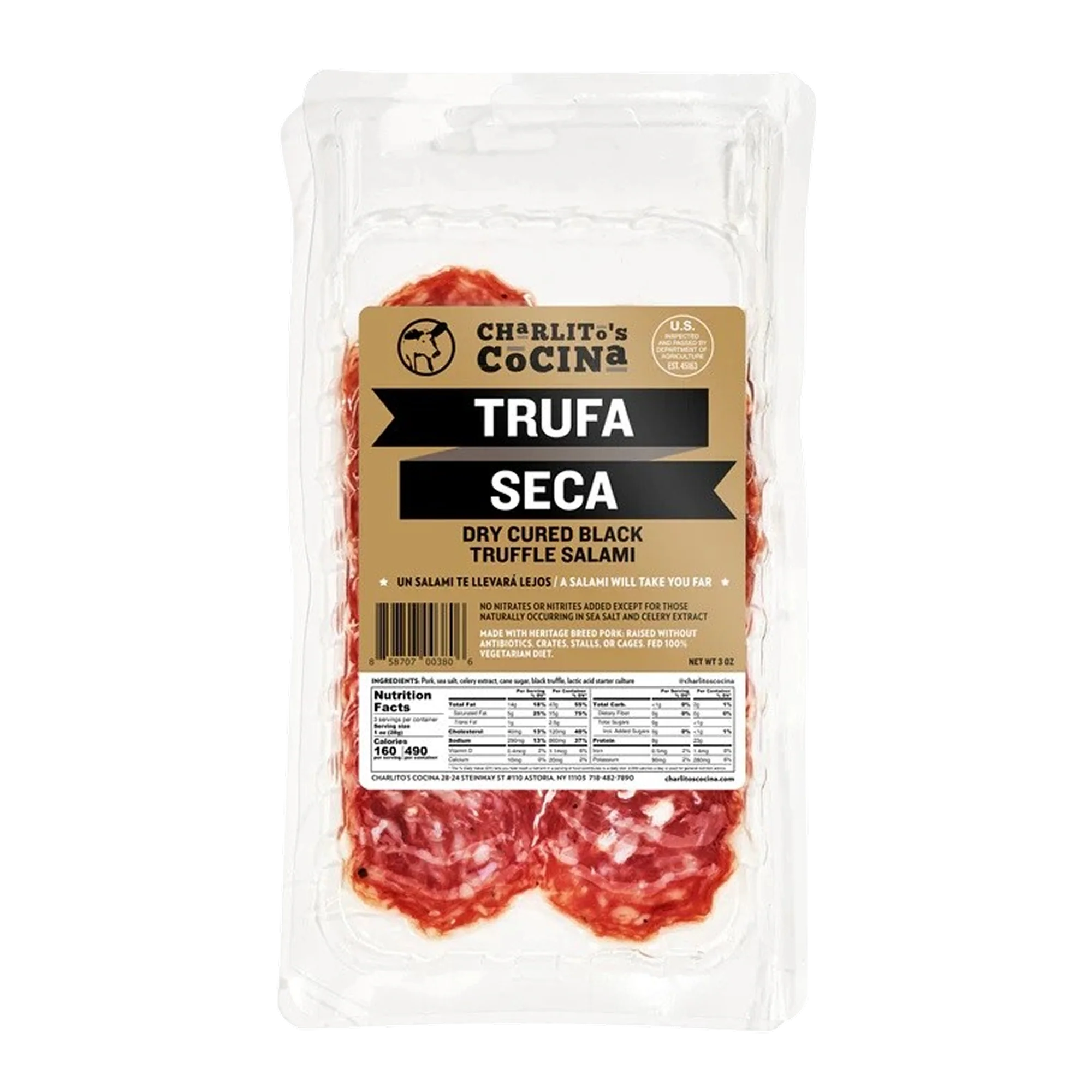 Trufa Seca Dry Cured Black Truffle Salami