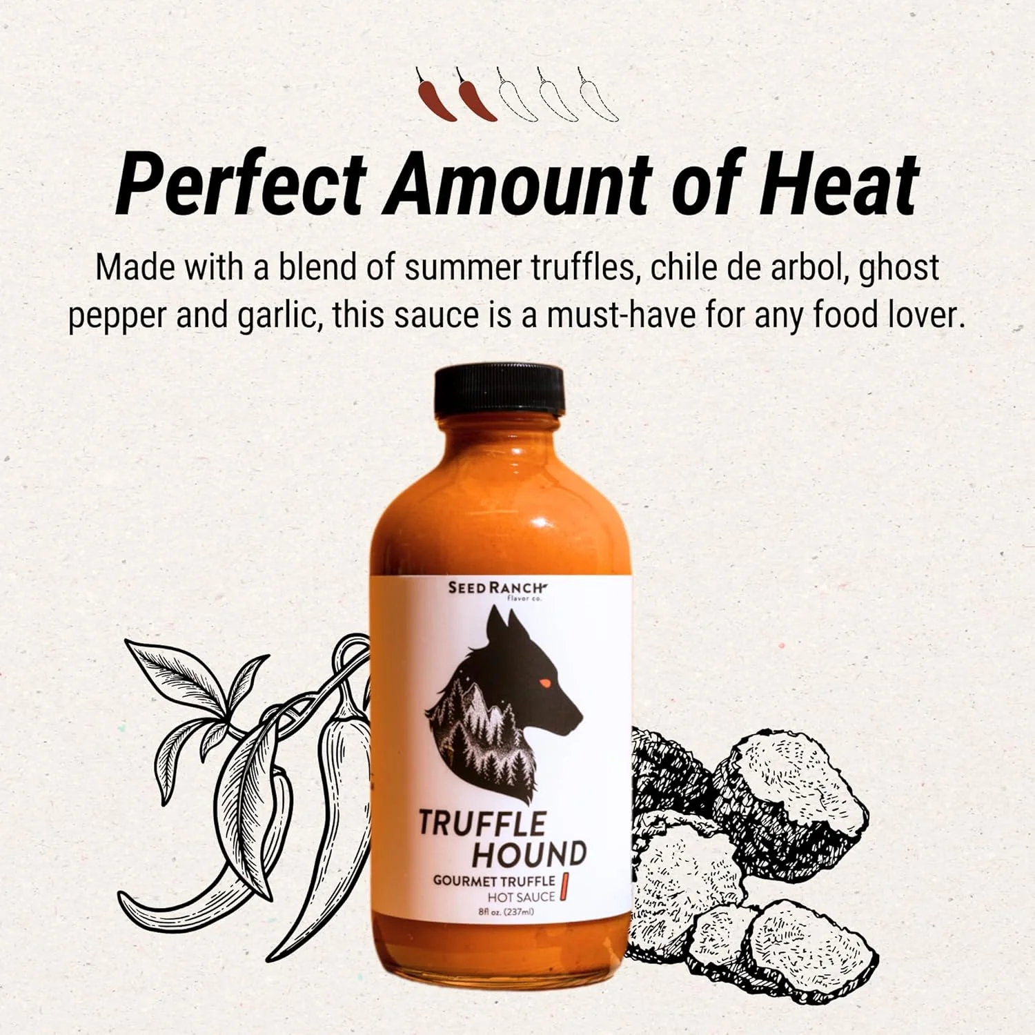 Truffle Hound Medium Hot Sauce - Image 4