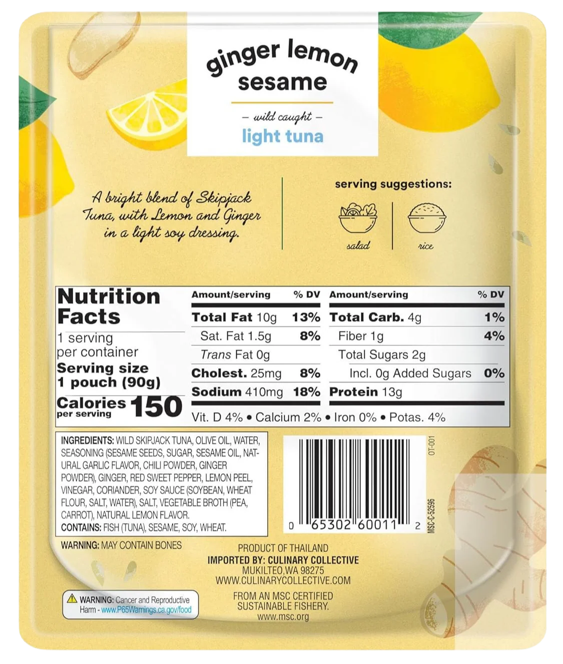 Tuna with Ginger Lemon Sesame (24 Pack) - Image 4