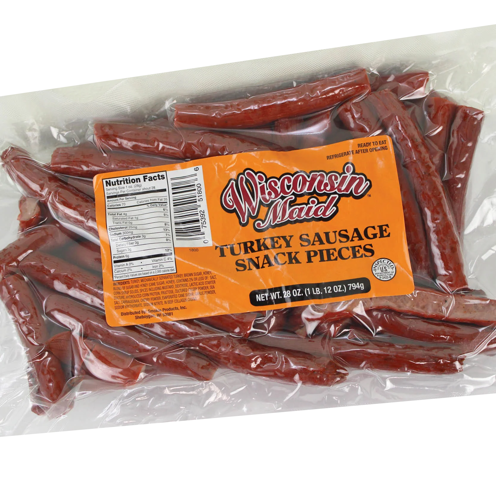 Turkey Sausage Snack Stick Pieces