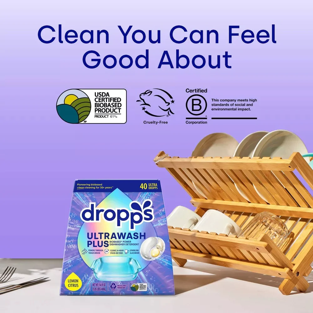 UltraWash Plus Biobased Power Dishwasher  Pod - Lemon  (40 CT) - Image 3