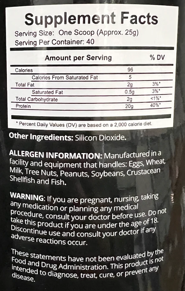 Unflavored Pea Protein Powder - Image 3