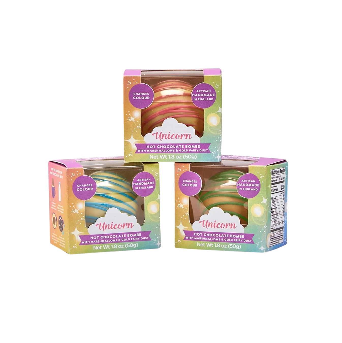 Unicorn Color Surprise Hot Chocolate Cocoba Bombe - Image 2